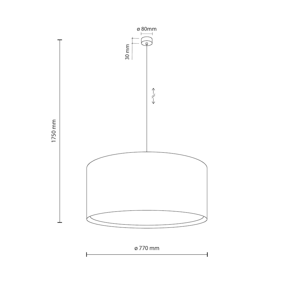 Lampa wisząca LARGO LINEN 11485 TK Lighting – elegancka lampa sufitowa
