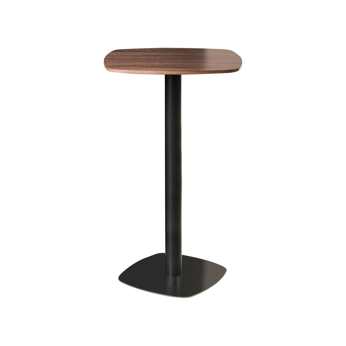 Stół barowy MORELLA Czarny/ ciemny brąz 60 cm