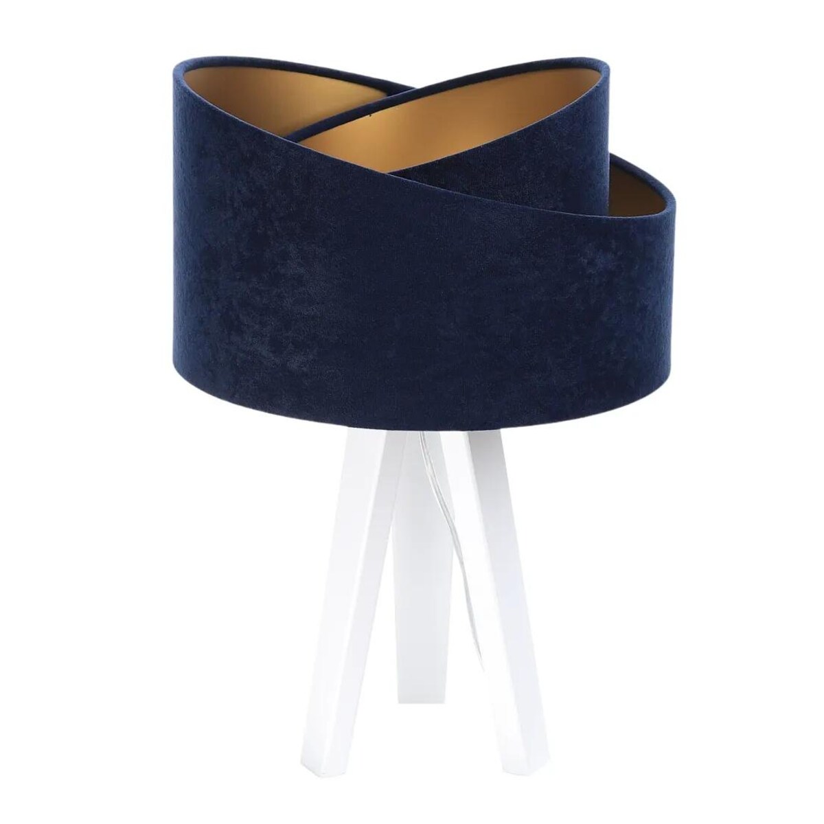 Lampa stołowa GEMSTONE granatowa/złota/biała