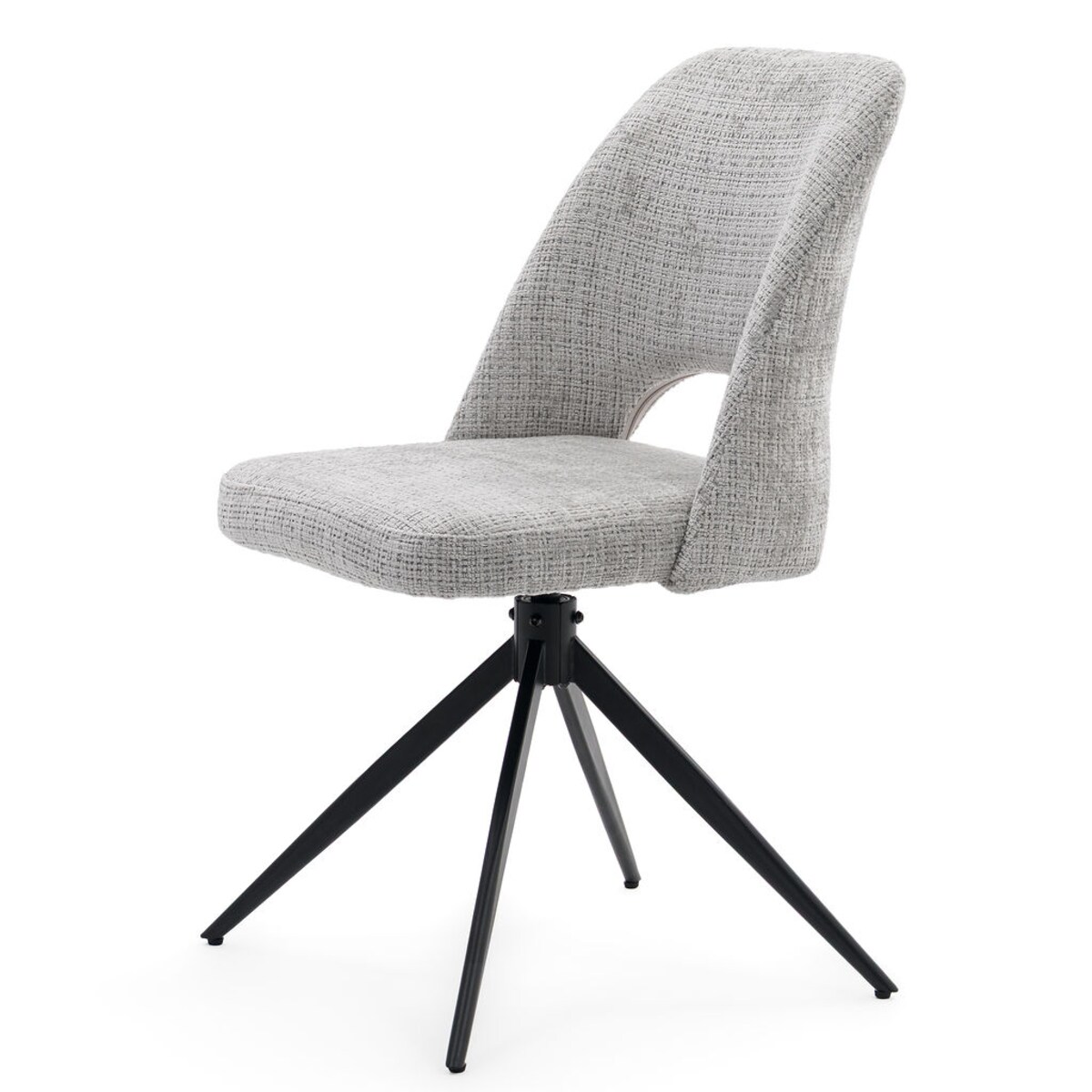 Krzesło tapicerowane obrotowe MILO II jasny szary do salonu jadalni kuchni