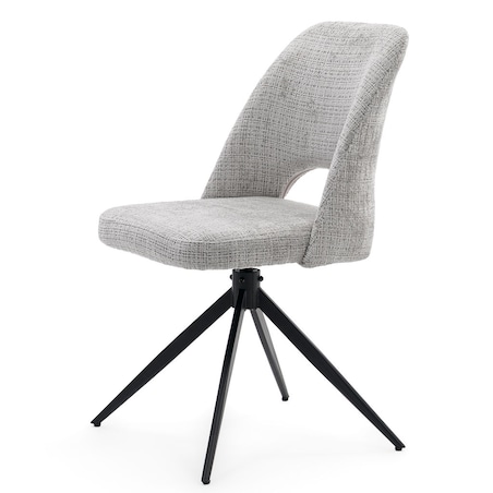 Krzesło tapicerowane obrotowe MILO II jasny szary do salonu jadalni kuchni