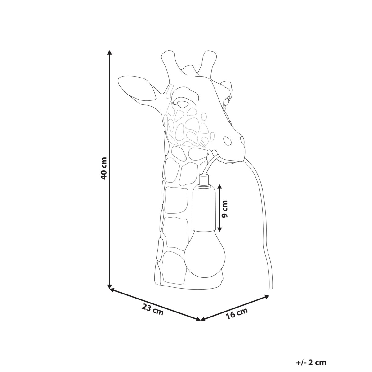 Lampa stołowa Żyrafa MALAIKA Złoty