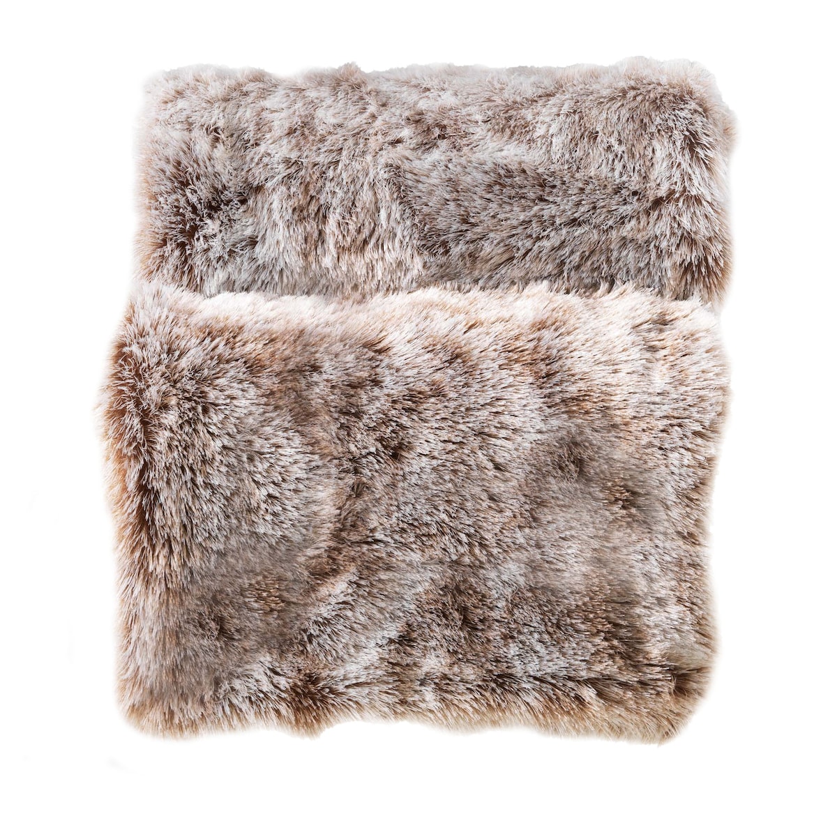 Miękki koc ze sztucznego futra, BEIGE