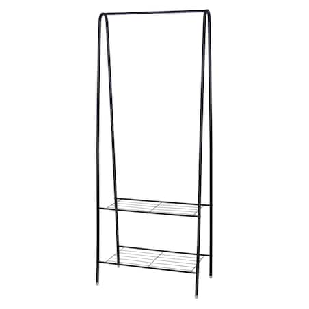 Storage solutions Stojak na ubrania z 2 półkami, 61x34x152 cm