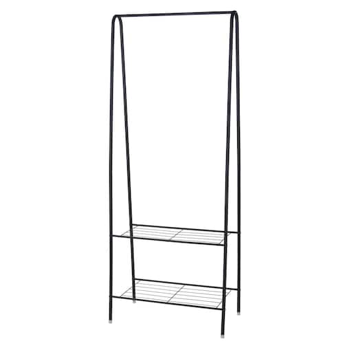 Storage solutions Stojak na ubrania z 2 półkami, 61x34x152 cm