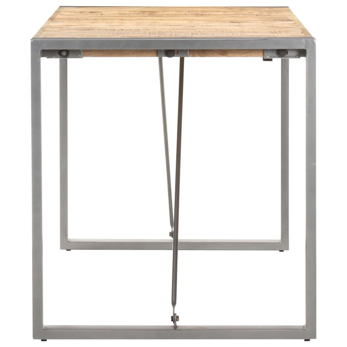 vidaXL Stół jadalniany, 140 x 70 x 75 cm, surowe, lite drewno mango