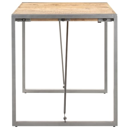 vidaXL Stół jadalniany, 140 x 70 x 75 cm, surowe, lite drewno mango