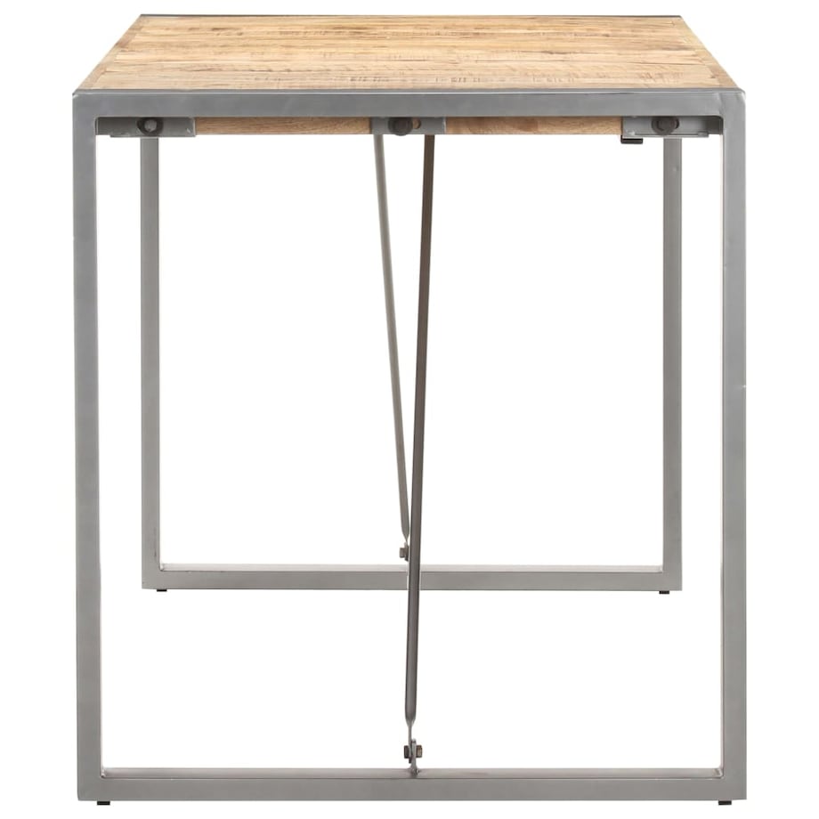 vidaXL Stół jadalniany, 140 x 70 x 75 cm, surowe, lite drewno mango