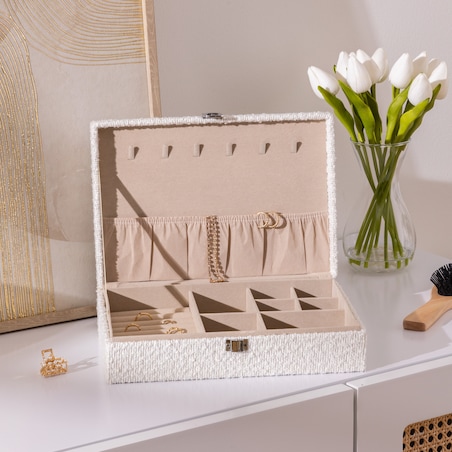 Szkatułka na biżuterię boucle LOE, 28 x 19 x 7 cm