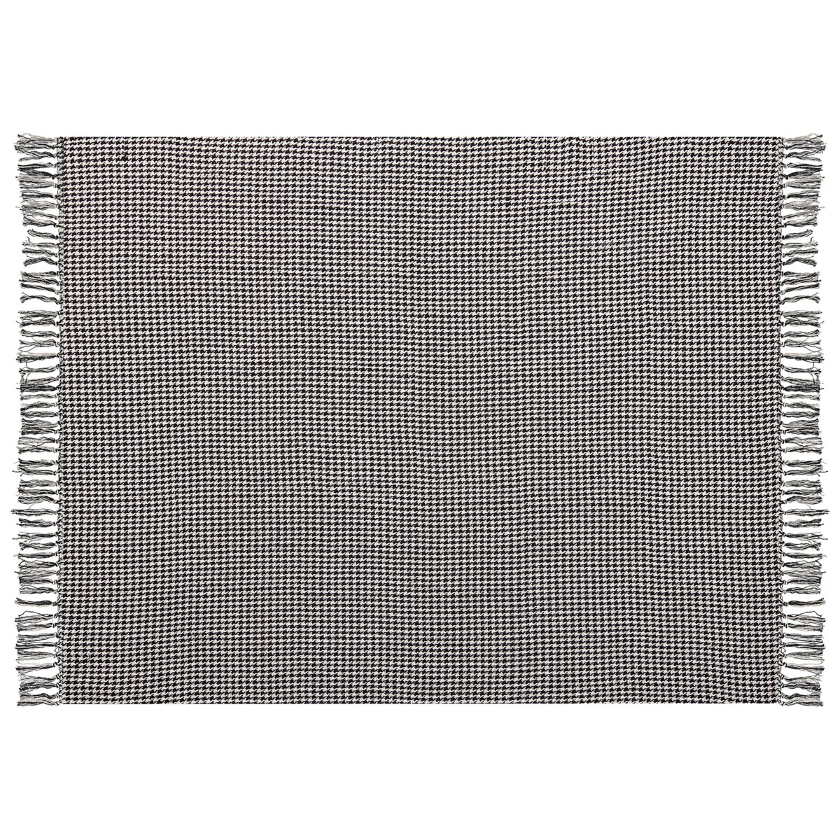 Bawełniany koc 125 x 150 cm czarno-biały DAMEK