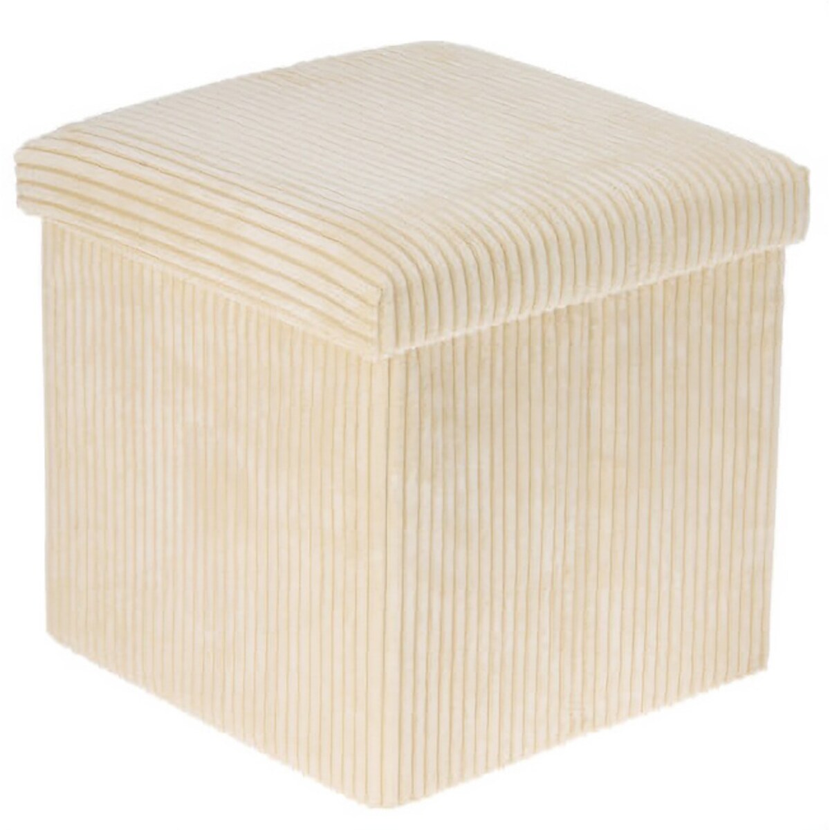 Pufa ze schowkiem sztruksowa TOBO, 38 x 38 x 38 cm