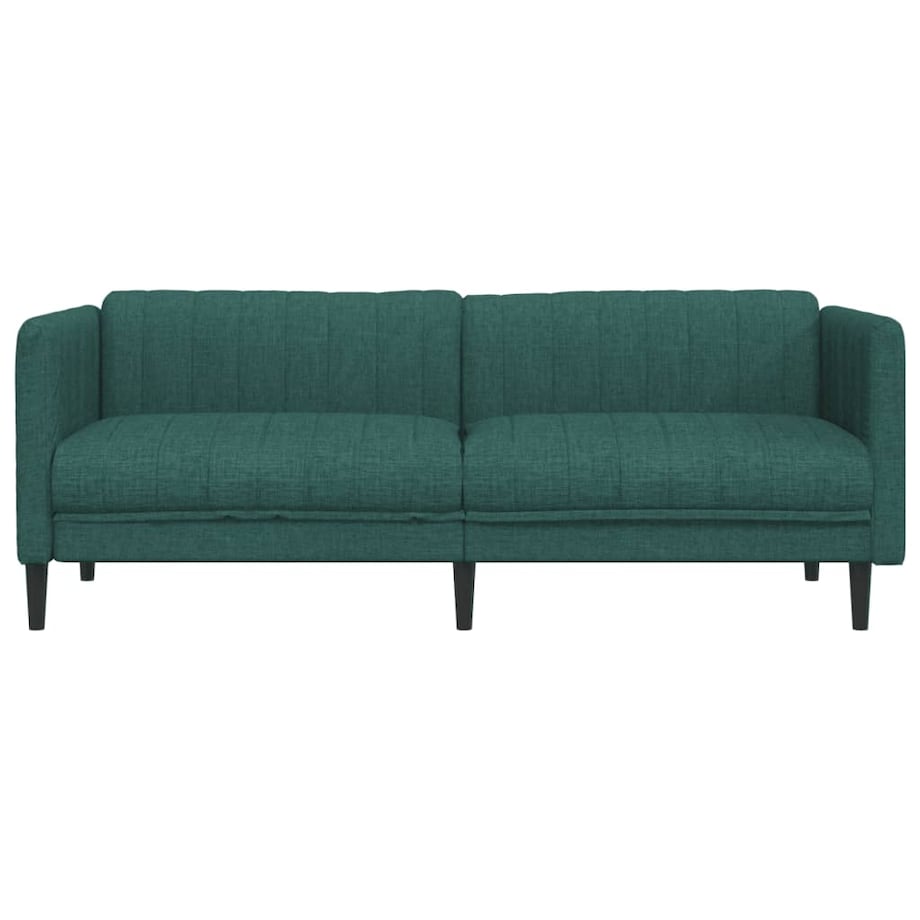 vidaXL Sofa 3-osobowa, ciemnozielona, tapicerowana tkaniną