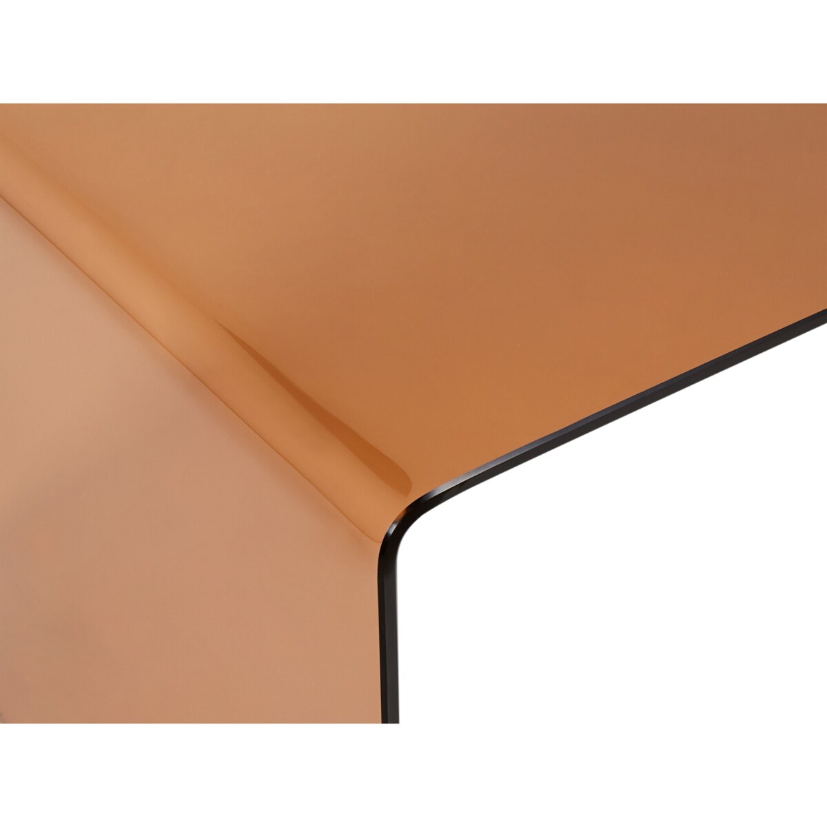 Stolik kawowy KENDALL Szkło hartowane Brązowy