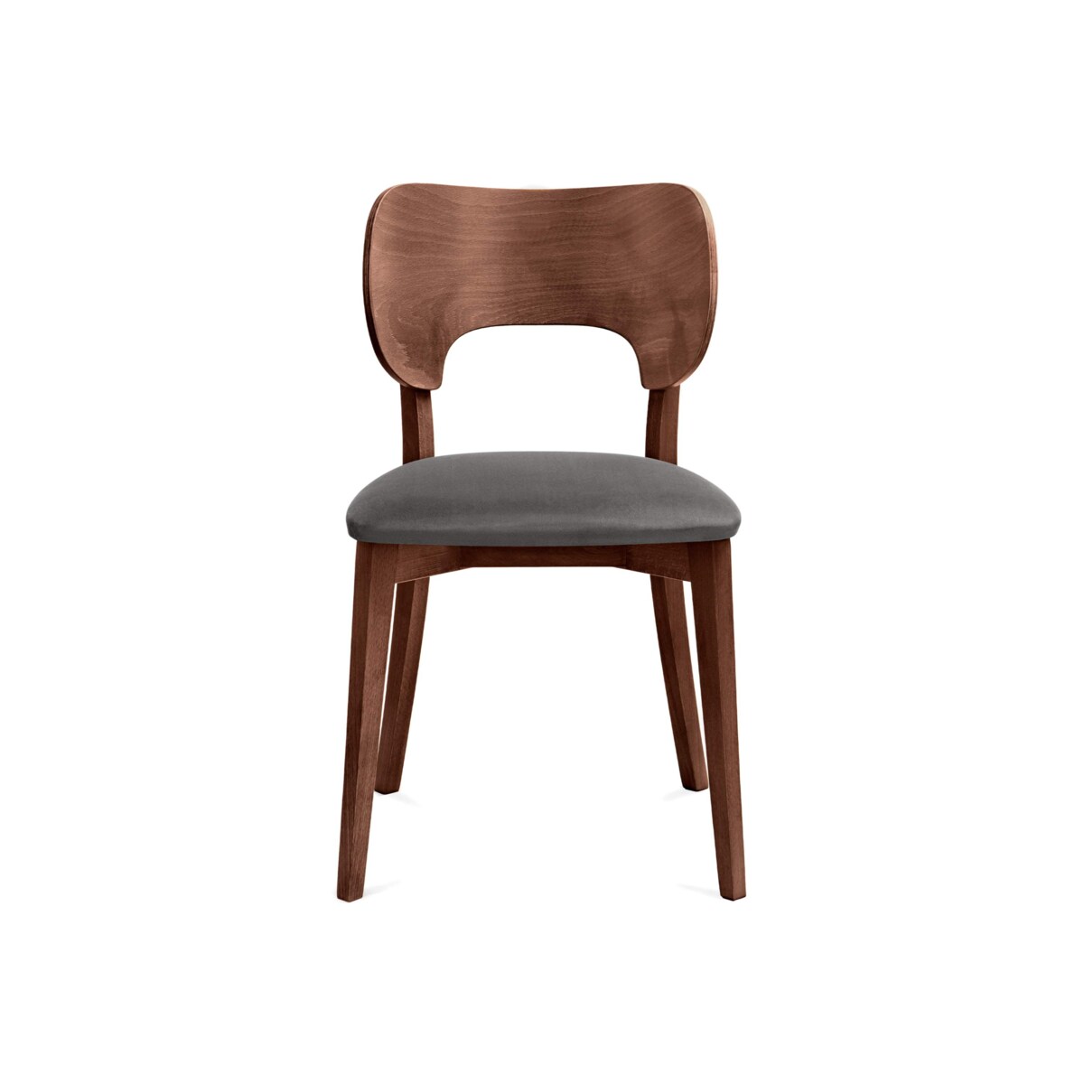 KONSIMO LYCO Krzesła loftowe, orzech ciemnoszary, 2 szt