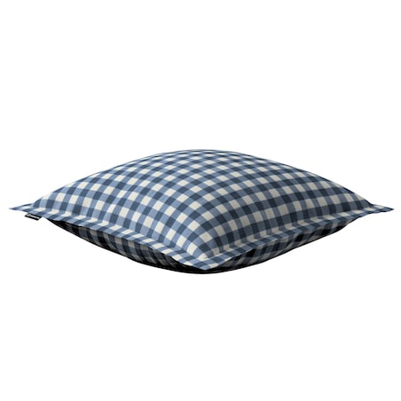 Poszewka Mona na poduszkę 45x45 granatowo-biała kratka (1,5x1,5cm)