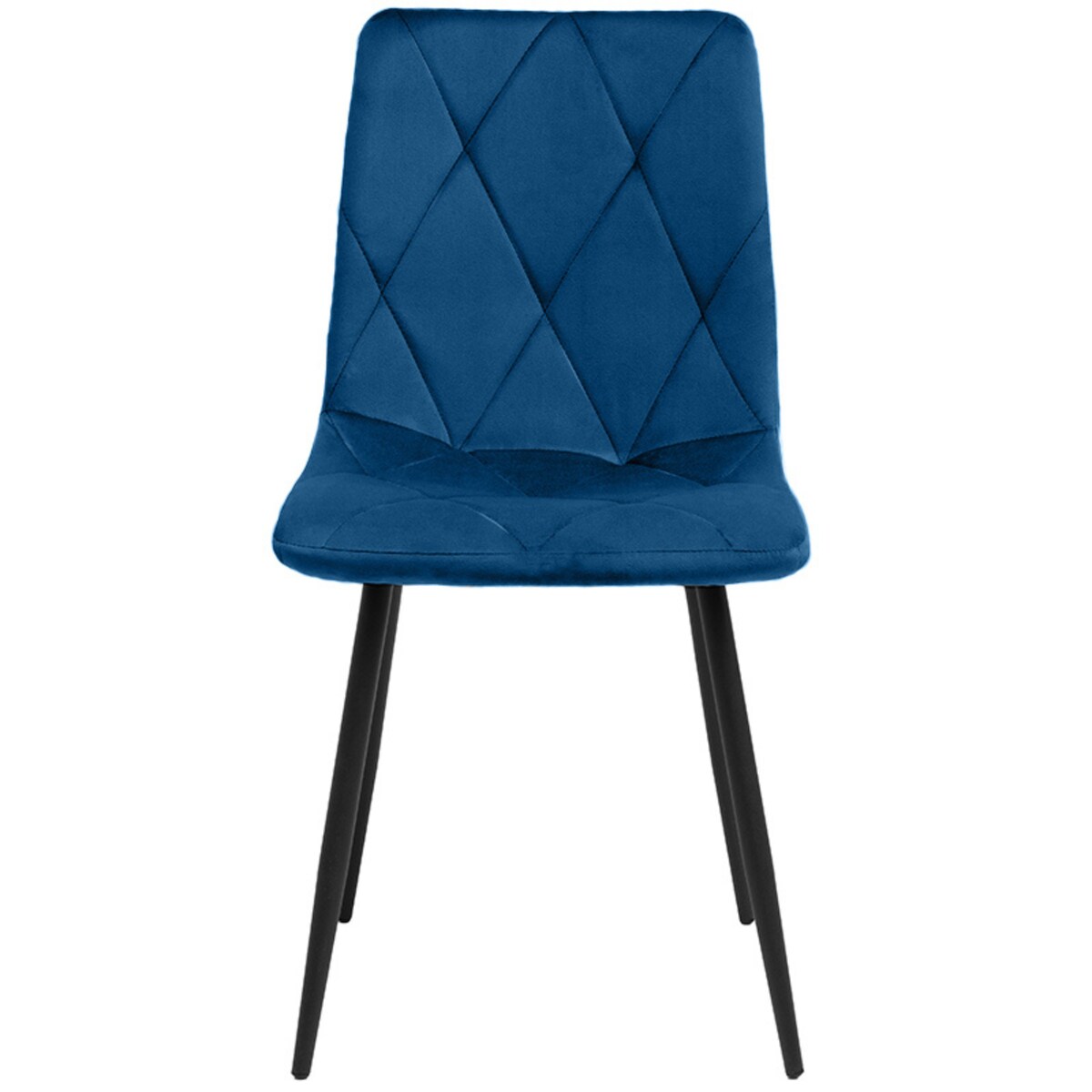Krzesło tapicerowane welurowe granatowe do salonu jadalni