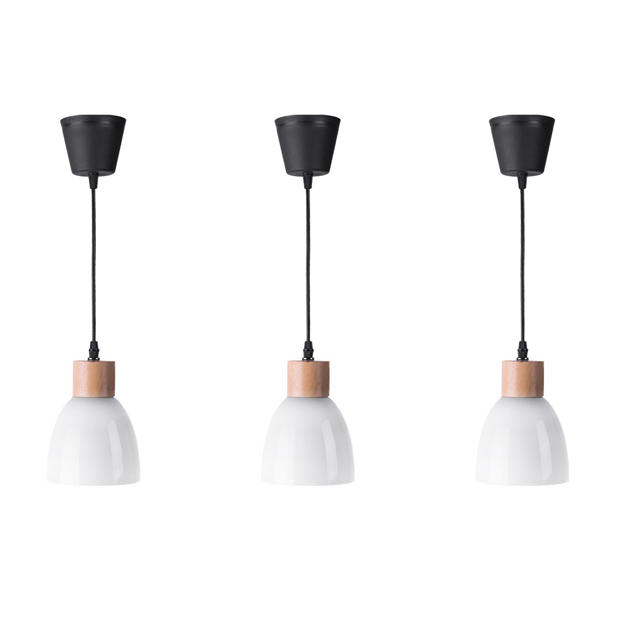 Konsimo KARI Zestaw lamp wiszących 3 szt., biały