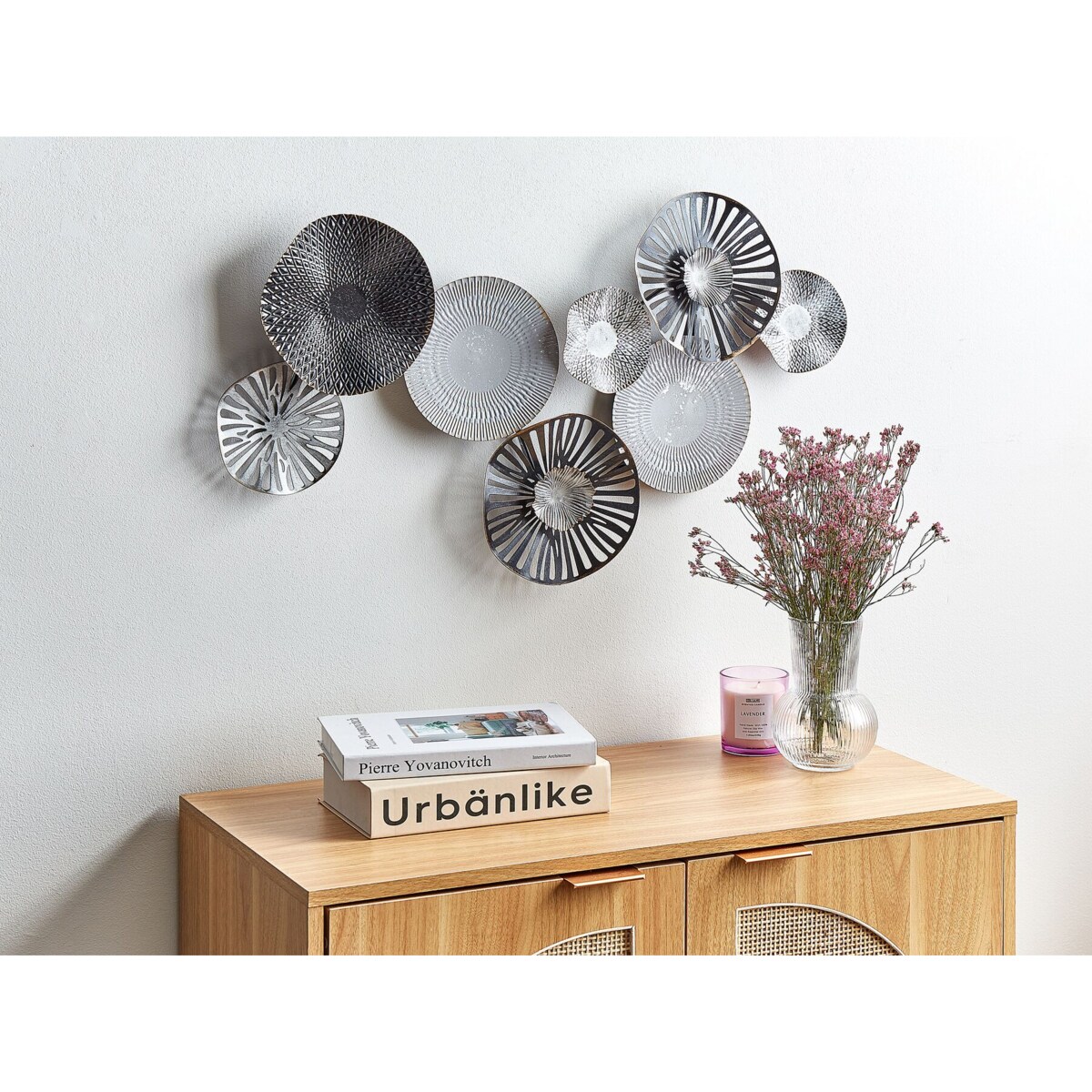 Dekoracja ścienna czarna z szarym TENNESSINE