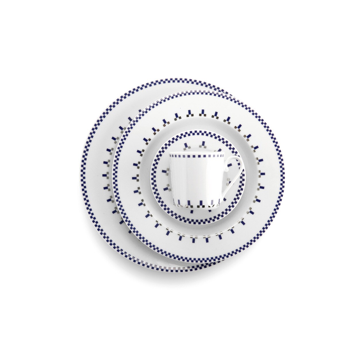 Zestaw obiadowo-kawowy dla 6 osób 30 el. Folk Fusion Norwegia G831