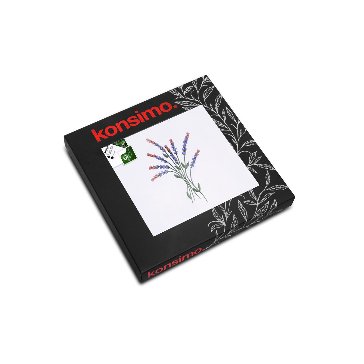 Konsimo LAVANDI Serweta plamoodporna, biały/zielony/czerwony/fioletowy