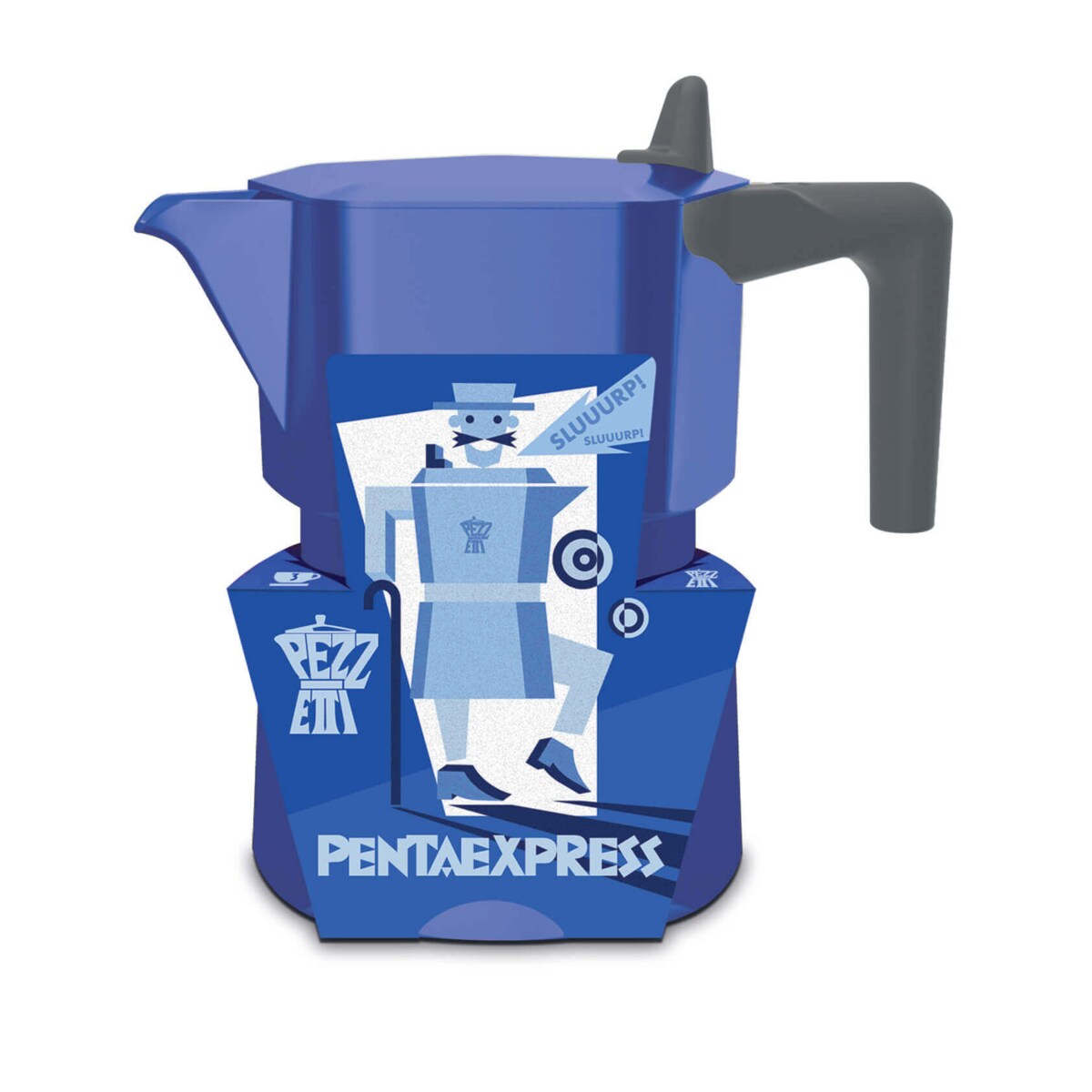 PEZZETTI PENTAEXPRESS Emaliowana kawiarka (1 filiżanka) - Granatowy