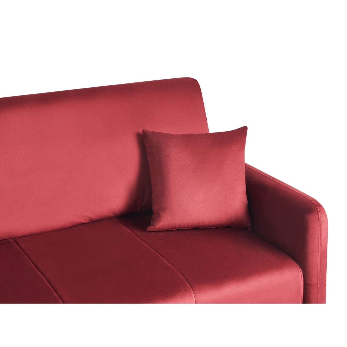 Sofa rozkładana dla 3 osób EGGE Welur Burgundowy