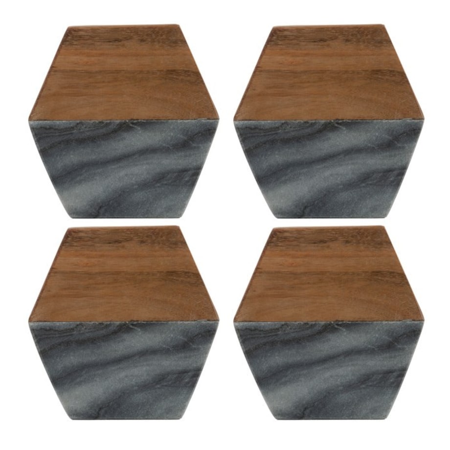 Zestaw 4 podkładek marmur/drewno Elements, 10 cm, Typhoon