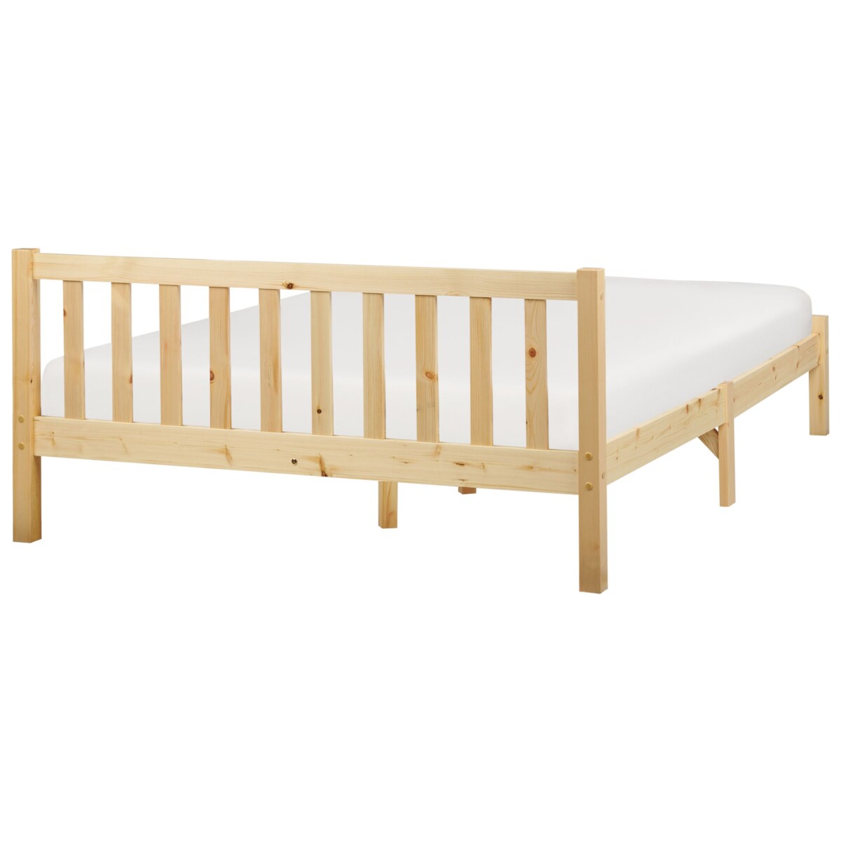 Łóżko drewniane 140 x 200 cm jasne FLORAC