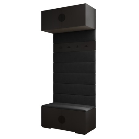 Garderoba do przedpokoju INOVA 4 czarny+czarny+manila18