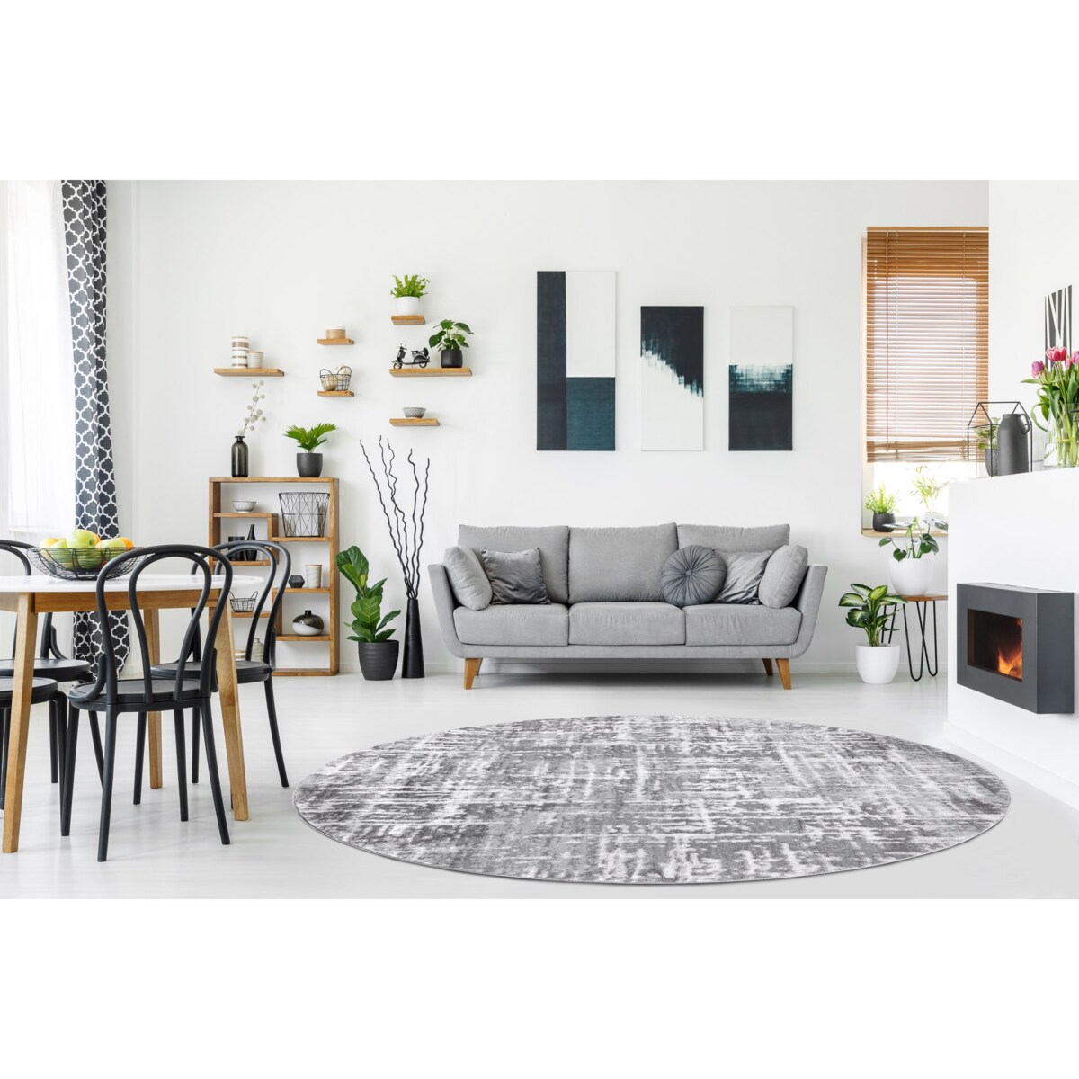 Dywan MEFE nowoczesny Koło 8722 Linie koło 160 cm