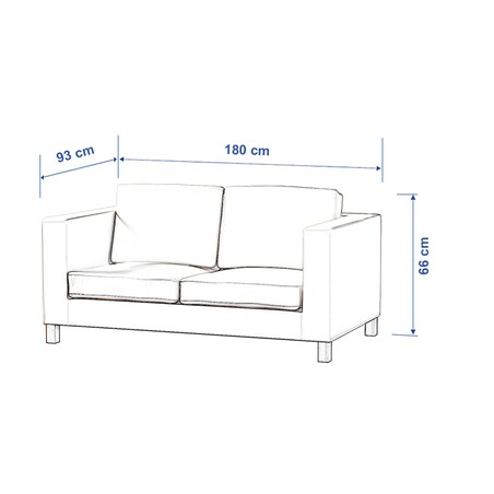 Pokrowiec na sofę Karlanda rozkładaną, krótki, zgaszony szmaragd - welwet, 180 x 93 x 66 cm, Ingrid