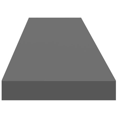 vidaXL Półki ścienne, 4 szt., wysoki połysk, szare, 120x23,5x3,8 cm