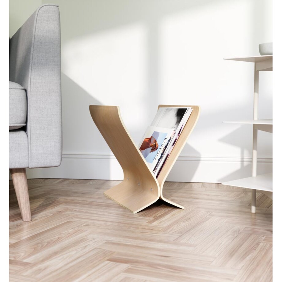 Gazetnik drewniany (naturalny) Arling Umbra