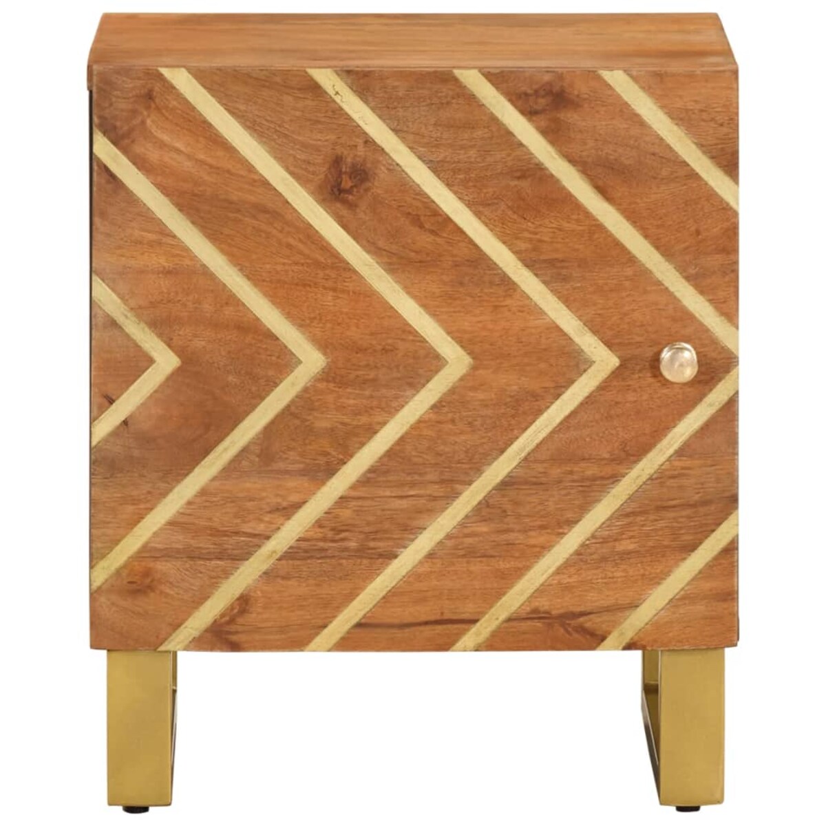 vidaXL Szafki nocne, 2 szt., brązowo-czarne, lite drewno mango