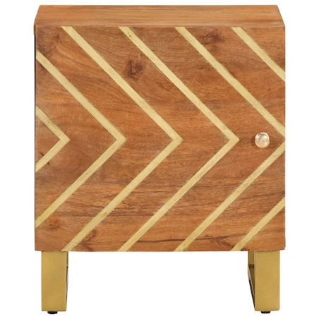 vidaXL Szafki nocne, 2 szt., brązowo-czarne, lite drewno mango