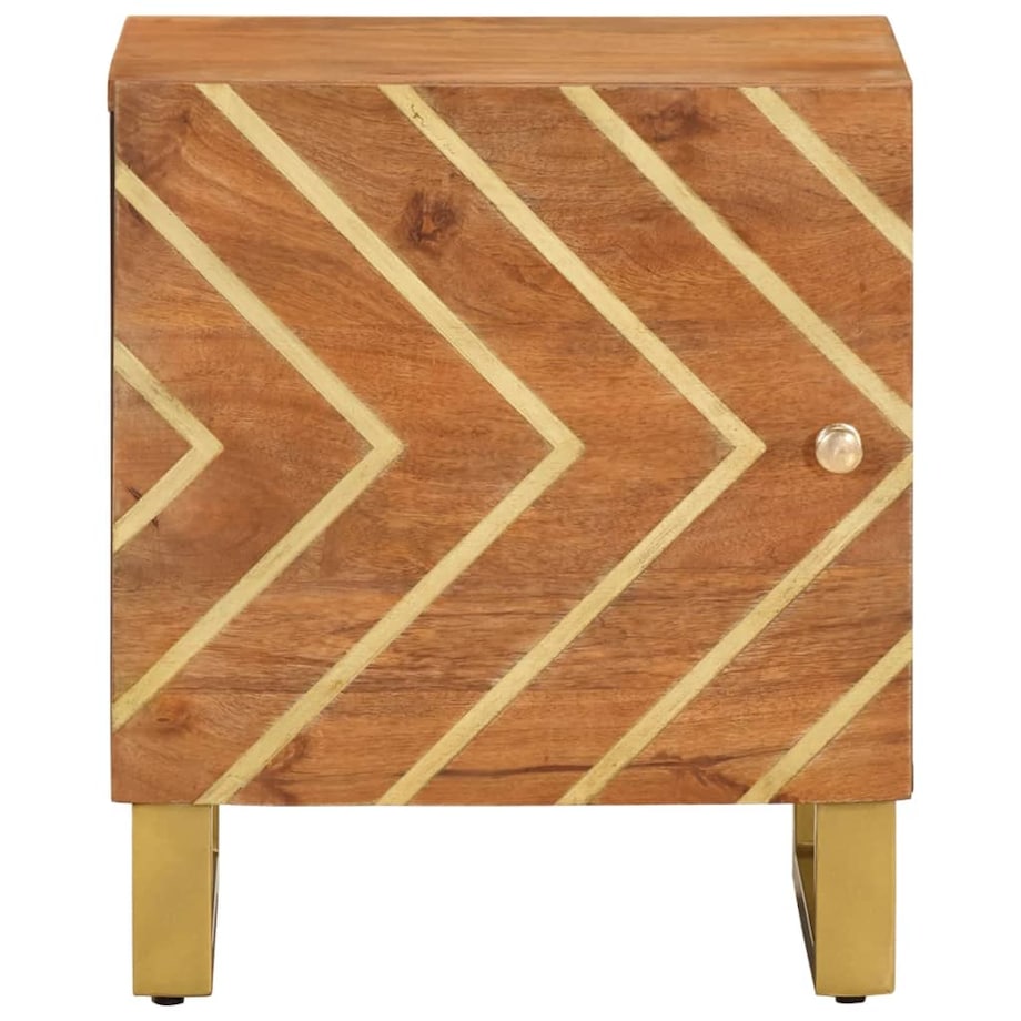 vidaXL Szafki nocne, 2 szt., brązowo-czarne, lite drewno mango