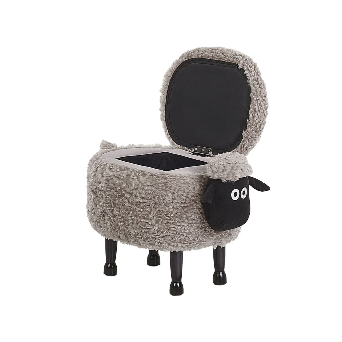 Pufa zwierzak ze schowkiem szara SHEEP