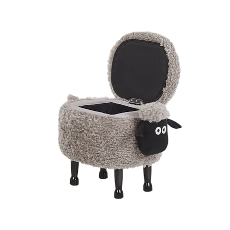 Pufa zwierzak ze schowkiem szara SHEEP