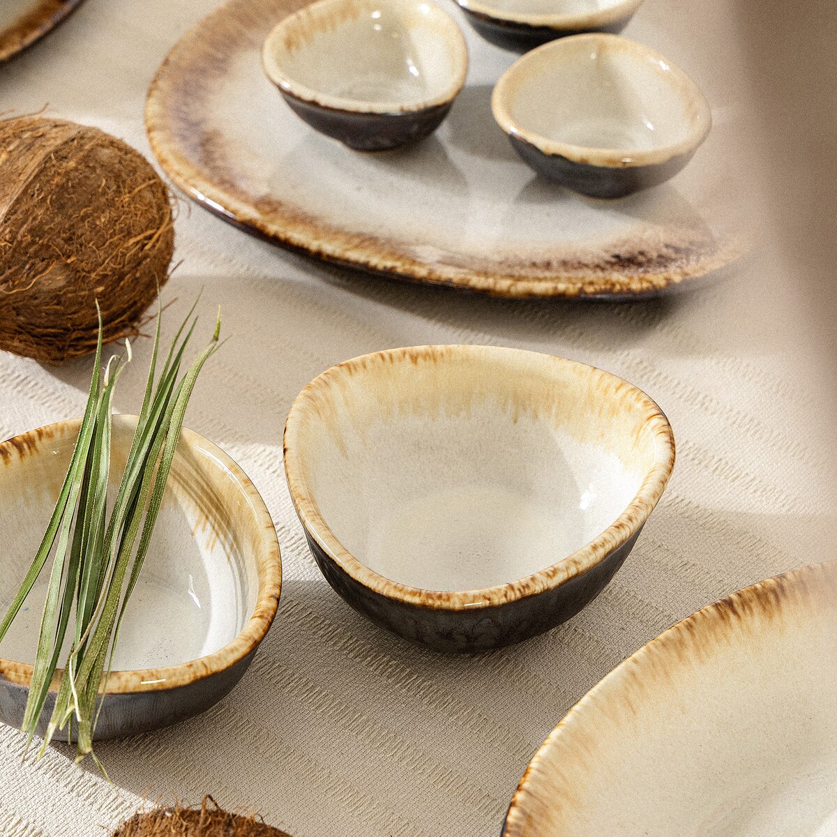 Konsimo PRIMA Miseczka na dip 6 szt., jasnobeżowy