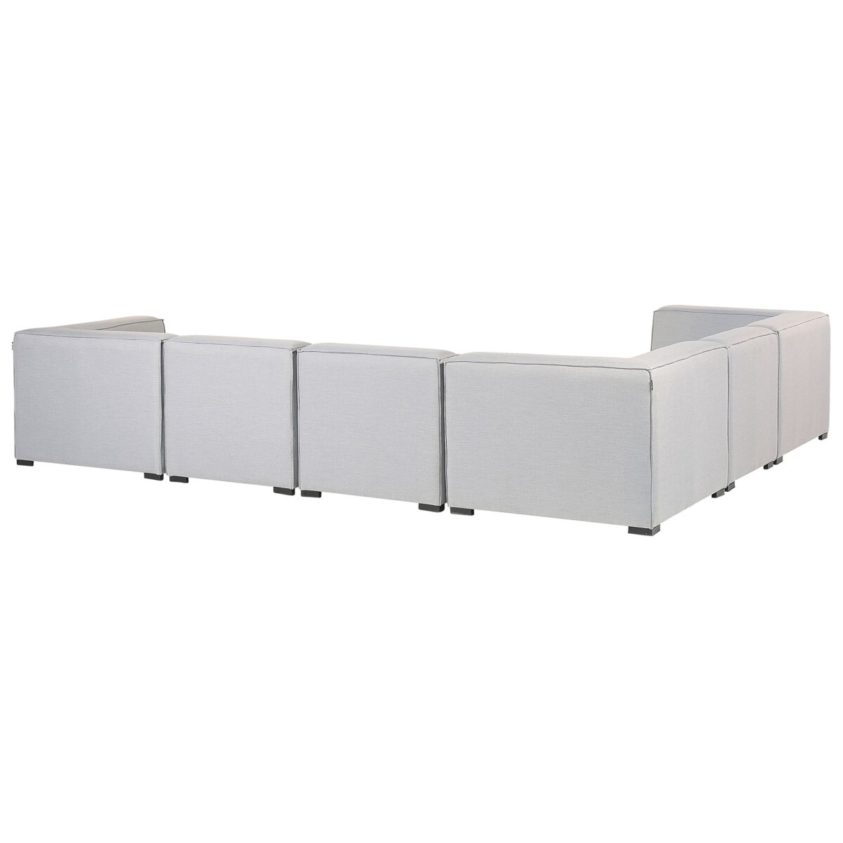 Narożnik ogrodowy z otomaną dla 7 osób AREZZO Prawostronny Modułowy Jasnoszary