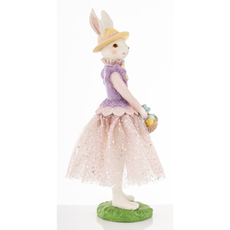 Dekoracja - króliczka w tiulowej spódniczce 36x17x16 cm