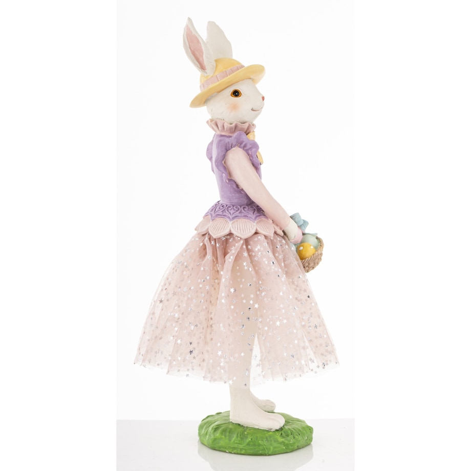 Dekoracja - króliczka w tiulowej spódniczce 36x17x16 cm