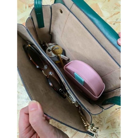 Składany, silikonowy kubek różowy, 350 ml, Lund London