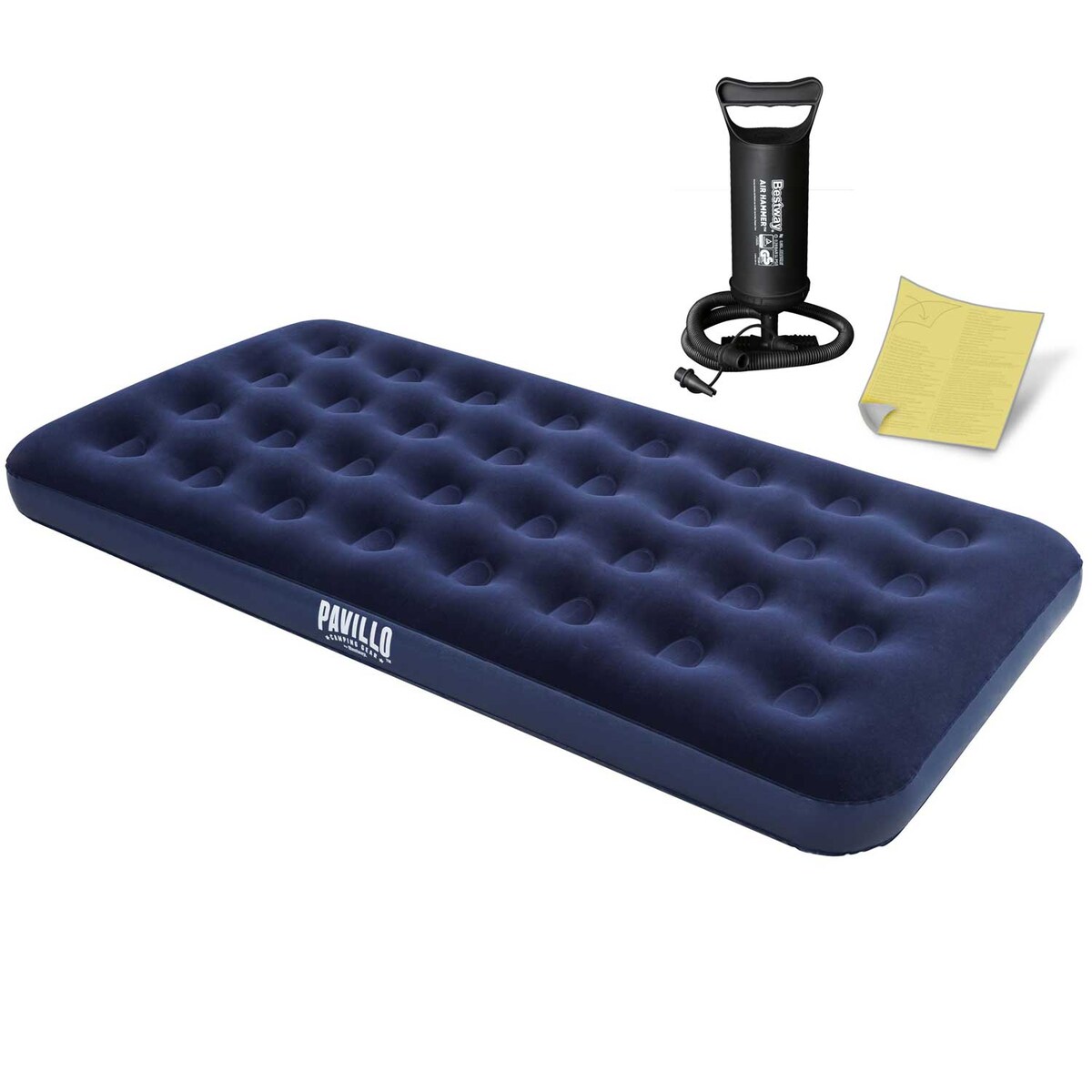 Materac dmuchany Bestway jednoosobowy 188x99x22 cm z pompką tłokową