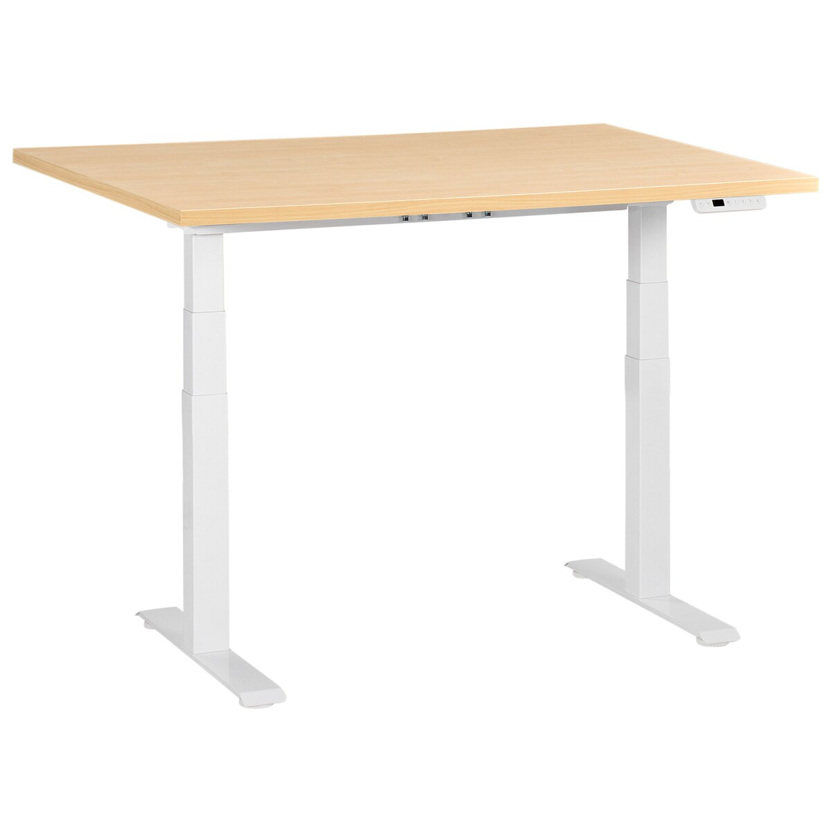 Biurko regulowane elektrycznie DESTINES Jasny brąz/ biały 120 cm 72 cm