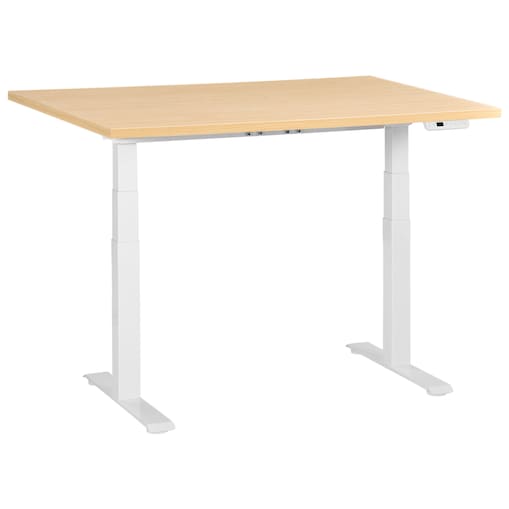 Biurko regulowane elektrycznie DESTINES Jasny brąz/ biały 120 cm 72 cm