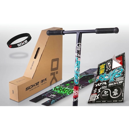 Hulajnoga wyczynowa Soke Box SCS ABEC-9 Max Deck 140x553mm XXL zestaw chrom