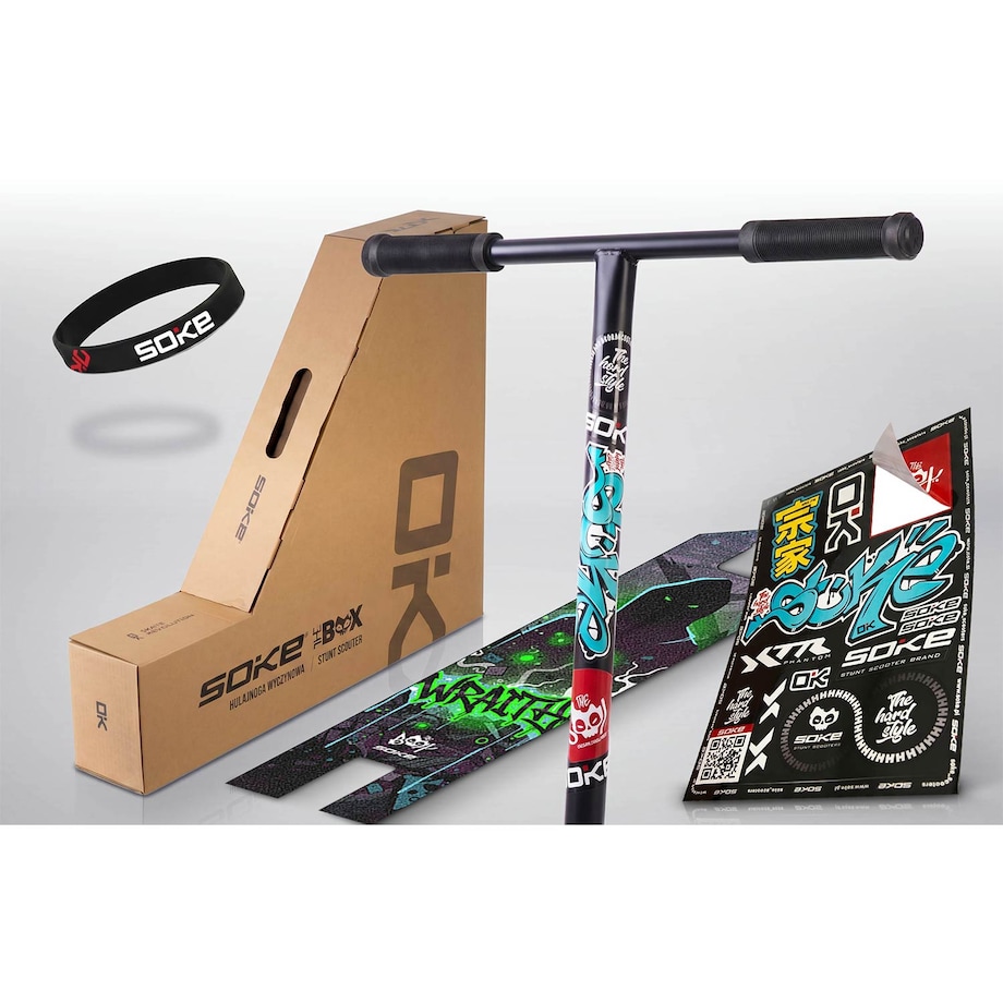 Hulajnoga wyczynowa Soke Box SCS ABEC-9 Max Deck 140x553mm XXL zestaw chrom