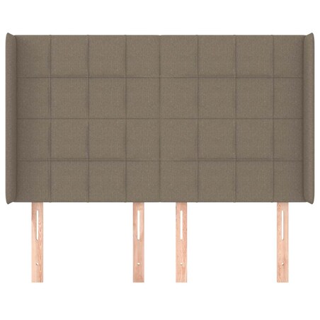 vidaXL Zagłówek uszak, taupe, 147x16x118/128 cm, tkanina