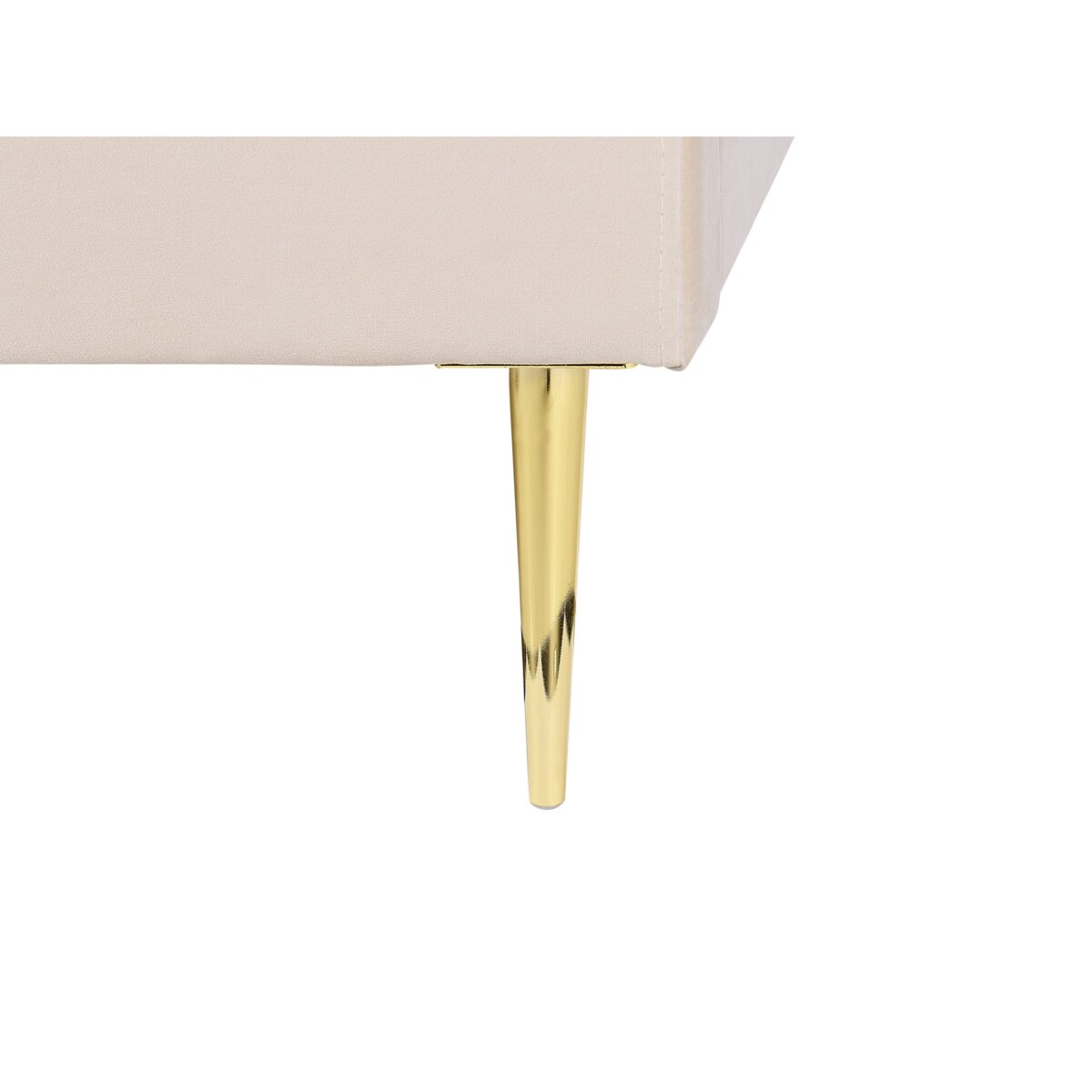 Łóżko welurowe 160 x 200 cm beżowe FLAYAT